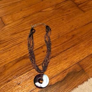 Brown beaded necklace